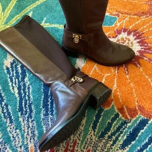 Micheal Kors  brown leather riding boots